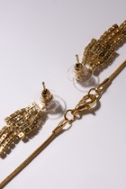 Гарнитур 2 предмета: кулон, серьги «Водопад» квадрат, цвет белый в золоте - Фото 6