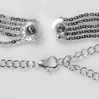 Набор 3 предмета: серьги, колье, кольцо «Водопад» крылья, цвет белый в серебре - фото 7454448
