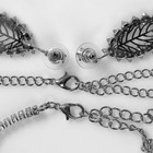 Набор 4 предмета: серьги, колье, браслет, кольцо «Листопад», цвет белый в серебре - фото 7454456