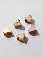 Бусина - разделитель радированный «Сердечко», набор 10 шт. 6×6 мм, внутренний d=2 мм, цвет золото - Фото 4