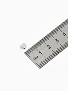 Бусина - разделитель радированный «Сердечко», набор 10 шт. 6×6 мм, внутренний d=2 мм, цвет серебро - Фото 3