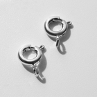 Замок - карабин посеребрение, (набор 2 шт.) 9×6 мм, кольцо - Фото 4