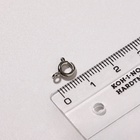 Замок - карабин посеребрение, (набор 2 шт.) 9×6 мм, кольцо - Фото 2