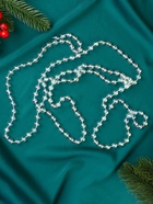 Бусы на ёлку 2 м d=10 мм «Льдинка» классика, прозрачный перламутр - Фото 2