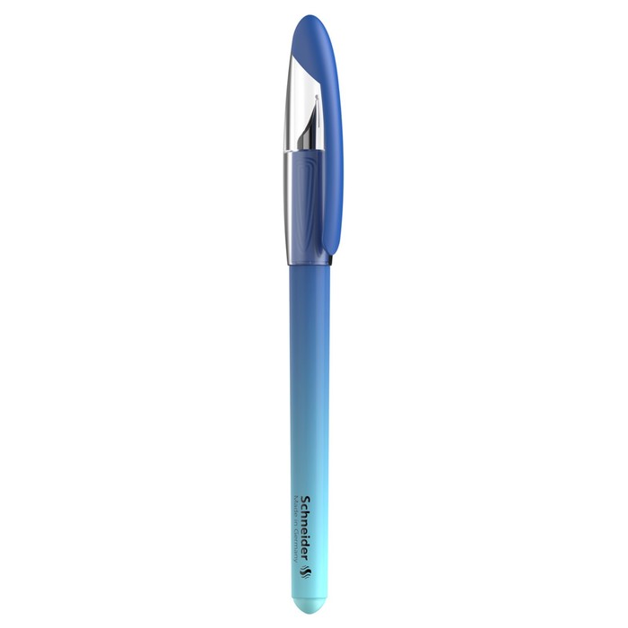 Ручка перьевая Schneider "Voyage caribbean", синие чернила, 1 картридж, грип, сине-голубой корпус