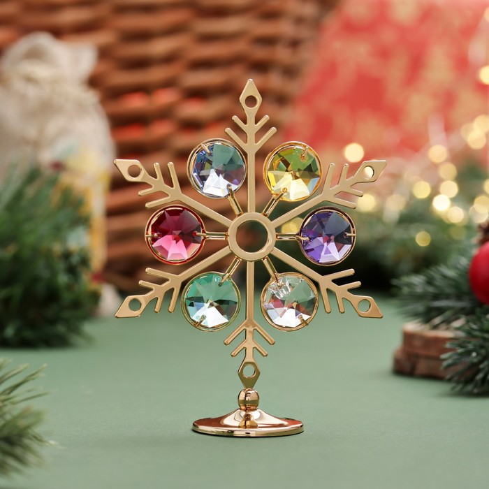 Сувенир «Снежинка», с кристаллами