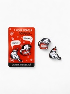 Значки парные новогодние «У деда мороза попрошу...», набор 2 шт. - Фото 2