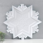 Фигурка «Снежинка» большая голубой металлик, половинка, 66,7х63,5 см - фото 30907765