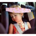 Повязка-фиксатор детская лицевая, для поддержки головы в автокресле, жирафик, розовая - фото 283831736