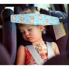 Повязка-фиксатор детская лицевая, для поддержки головы в автокресле, жирафик, синяя - фото 7516059