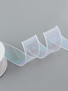 Лента капроновая «Волна», с радужным переливом, 38 мм, 9.1±0.5 м, белая - Фото 3