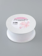 Лента капроновая волна радуга 38мм*10±0,5ярд белый АУ - фото 809228070