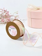 Лента капроновая «Волна», с радужным переливом, 38 мм, 9.1±0.5 м, бежевая - Фото 1