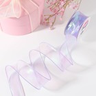 Лента капроновая «Волна», с радужным переливом, 38 мм, 9,1 ± 0,5 м, цвет сиреневый - Фото 2