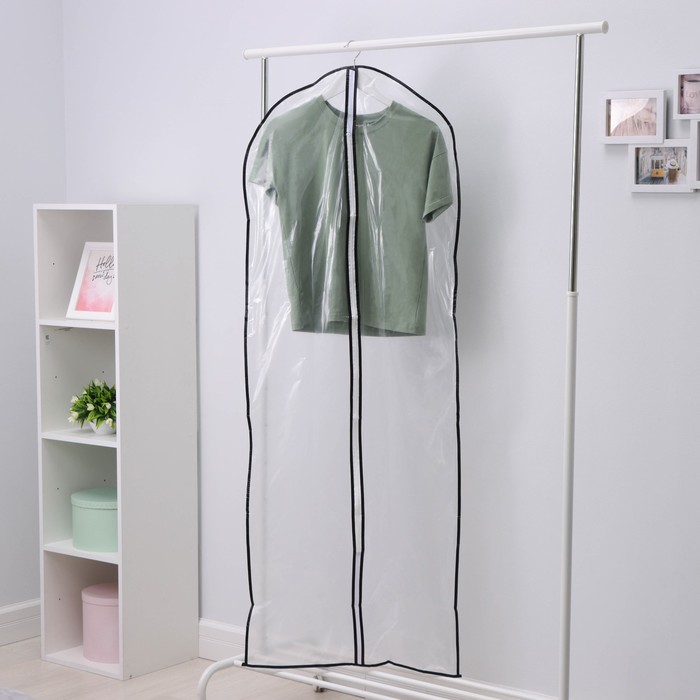 Чехол для одежды LaDо́m, 60×160 см, PEVA, прозрачный