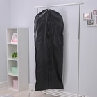 Чехол для одежды LaDо́m, 60×160 см, плотный, PEVA, чёрный - фото 320211181