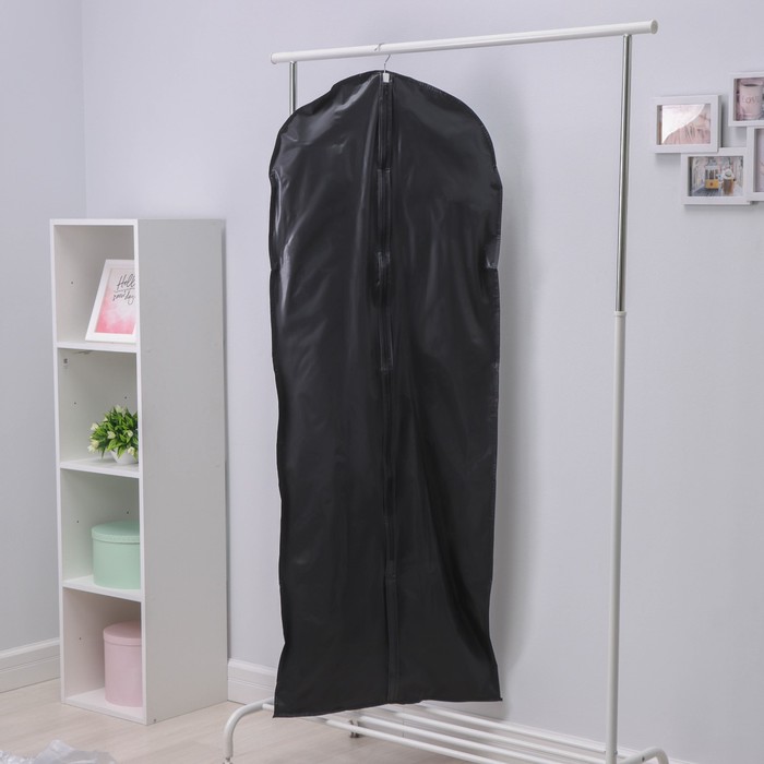 

Чехол для одежды LaDо́m, 60×160 см, плотный, PEVA, чёрный