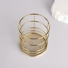 Подставка для хранения косметики «РАФАЭЛЬ», d=9×10 см, цвет золотистый - Фото 5