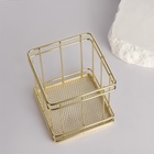 Подставка для хранения «РАФАЭЛЬ», 9×9×10 см, цвет золотистый - Фото 5