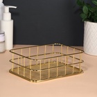 Органайзер для хранения косметических принадлежностей «РАФАЭЛЬ», 17×12×6 см, цвет золотистый - Фото 4