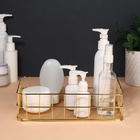 Органайзер для хранения косметических принадлежностей «РАФАЭЛЬ», 24.5×16.5×6.5 см, цвет золотистый - Фото 3