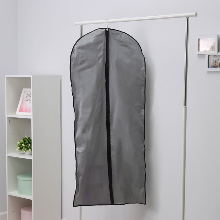 Чехол для одежды LaDо́m, 60×137 см, PEVA, цвет серый - Фото 1