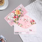 Конверт для денег "В День Свадьбы!" розовый цвет, 8,3х16,7 см - фото 320262134