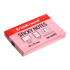 Бумага для заметок с клеевым краем ErichKrause Pastel, 50 х 75 мм, 100 листов, розовая - Фото 2
