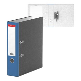 Папка-регистратор А4, 70 мм Original, собранная, мраморная, синяя, металлический кант, картон 2 мм, вместимость 450 листов