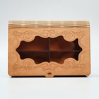 Деревянная коробка с ячейками «Вензеля», 22 х 12.5 х 5 см - Фото 3
