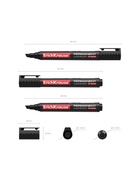 Маркер перманентный 0.5-4.6 мм Erich Krause P-500 чёрный, наконечник скошенный, чернила на спиртовой основе светостойкие, водостойкие без ксилола - Фото 4