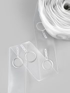 Шторная лента с люверсами, для драпировки, органза, d=4.2 см, 8.5 см, 50±1 м, прозрачная, белая - Фото 2