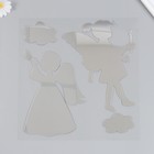 Наклейка интерьерная зеркальная "Ангелочки в облаках" 38х31 см - фото 7455038