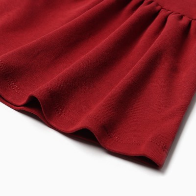 Комплект для девочки (платье, повязка) «Крошка Я» Cherry Red, рост 86-92 см, вишнёвое