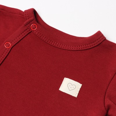 Боди детское «Крошка Я» Cherry Red, рост 68-74, вишневый