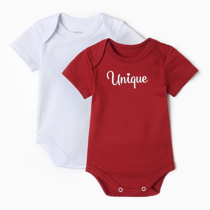 Комплект детских боди «Крошка Я» Unique, 2 шт., рост 68-74