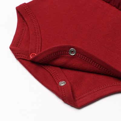 Боди для девочки с юбкой «Крошка Я» Cherry Red, рост 68-74, цвет вишневый