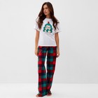Пижама женская (футболка и брюки) KAFTAN Gift р.48-50 - фото 320554337