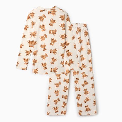 Пижама женская (рубашка, брюки) KAFTAN «Мишка», размер 48-50