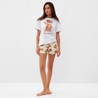 Пижама женская (футболка и шорты) KAFTAN "Мишка" р.48-50 - фото 806438437