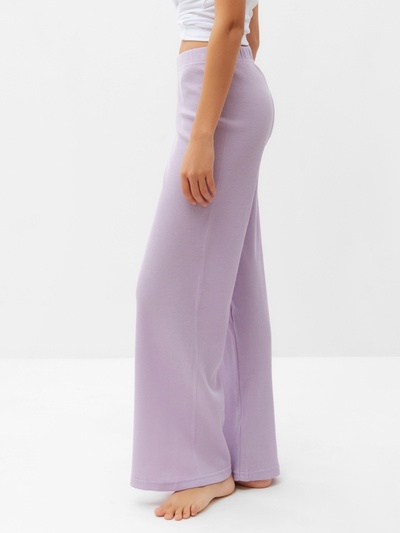 Брюки домашние женские KAFTAN Basic line, размер 50, сиреневые