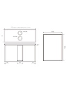 Стол проверки товара «Клик Мебель. Стандарт», 2 ящика, 2000×700×1000 мм, цвет чёрный матовый - Фото 3