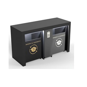 Стол проверки товара «Клик Мебель. Стандарт», 2 ящика, 2000×700×1000 мм, цвет чёрный матовый 9843979