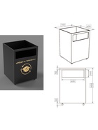 Стол проверки товара «Клик Мебель. Стандарт», 2 ящика, 2000×700×1000 мм, цвет чёрный матовый - Фото 2