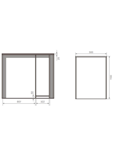 Стол проверки товара «Клик Мебель. Стандарт», 1 ящик, 1278×700×1000 мм, цвет чёрный матовый