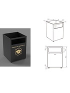 Стол проверки товара «Клик Мебель. Стандарт», 1 ящик, 1278×700×1000 мм, цвет чёрный матовый - Фото 2