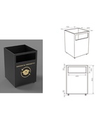 Стол проверки товара «Клик Мебель. Стандарт», 1 ящик, 1278×700×1000 мм, цвет чёрный матовый - Фото 3