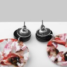 Серьги акрил «Круг», цветные в серебре - Фото 3