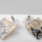 Серьги акрил «Квадрат» плоский, цветные - фото 22869643