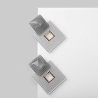 Серьги акриловые «Квадро», цвет серый в золоте - Фото 2